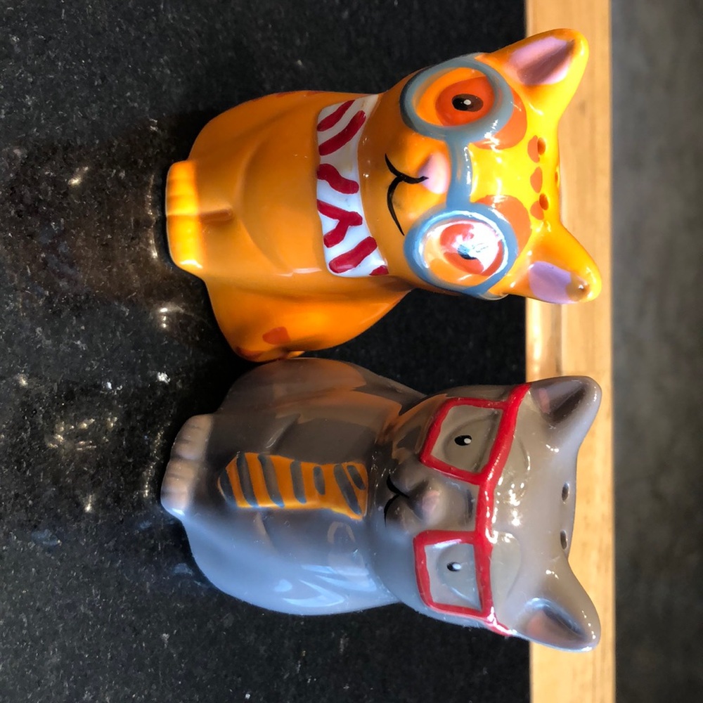 ADORABLE cat salt and pepper shakers.